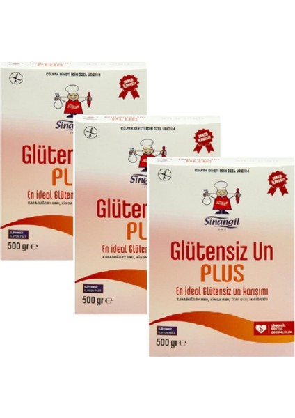 Glutensiz Un Plus 500 gr x 3 Adet