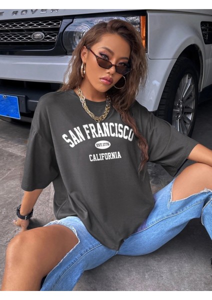 Kadın Oversize Sanfrancisco T-Shirt