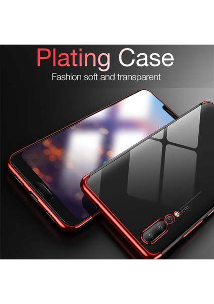 Realme C11 Kılıf Electroplate Planting Tpu Şeffaf Lazer Ince Slim Silikon