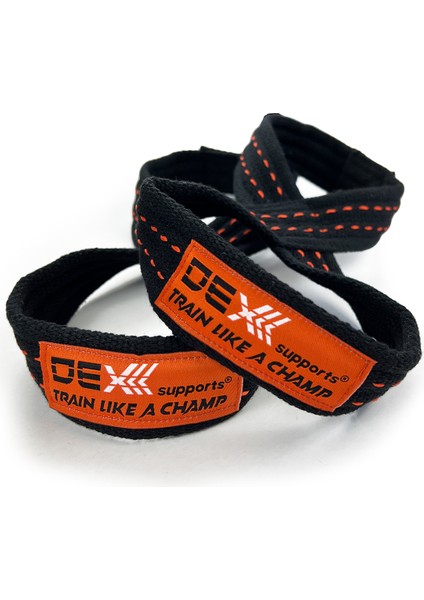 Dex Supports 8 Loop Lifting Straps + Elite Wrist  Wraps  2'li Set