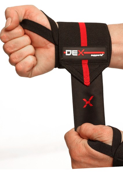 Dex Supports 8 Loop Lifting Straps + Elite Wrist  Wraps  2'li Set