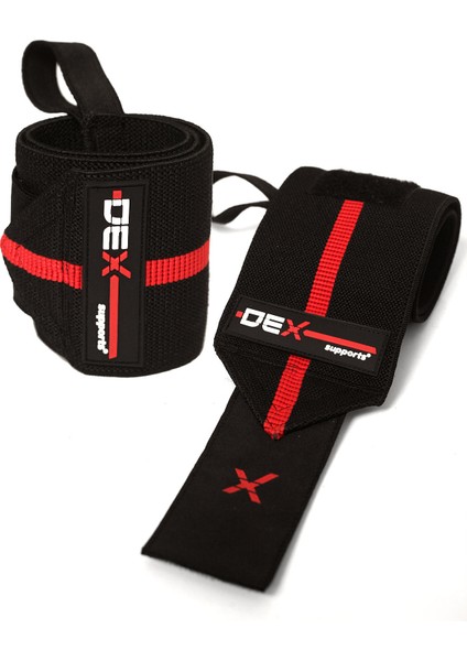 Dex Supports 8 Loop Lifting Straps + Elite Wrist  Wraps  2'li Set