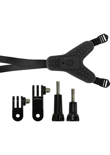 GP524 5 Parça Gopro Eken Sjcam Xiomi Aksiyon Kamera Tutuculu Jaw Mount Motor Kask Çene Tutma Aparatı 5 Parça Motor Kask Tutucu Set Siyah