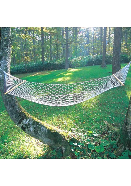 1.5 Kişilik Çift Kat İplik Bahçe Piknik Kamp Hamağı 110 x 200 cm