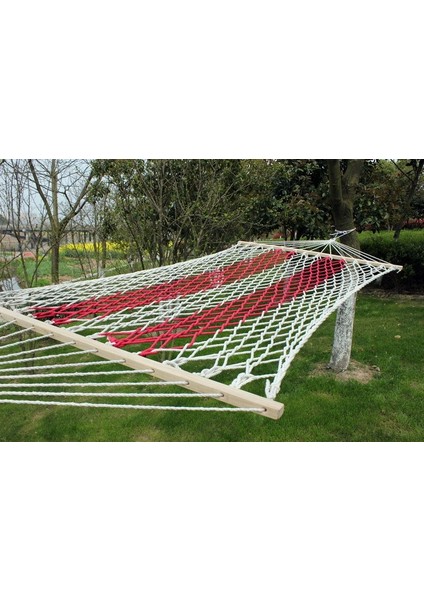 1.5 Kişilik Çift Kat İplik Bahçe Piknik Kamp Hamağı 110 x 200 cm