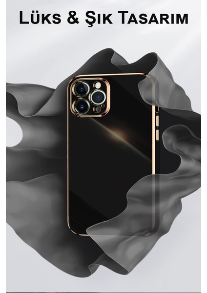 Apple iPhone 12 Pro Max Kapak Kamera Korumalı Lazer Kesim Lüx Silikon Kılıf - Rose Gold