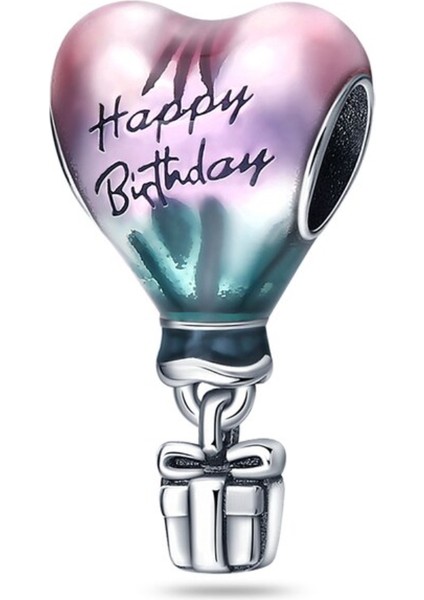 İyi Yaşlar Sıcak Hava Balonu Gümüş Charm