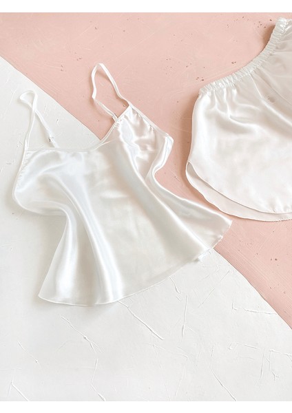 Saten Şortlu Takım