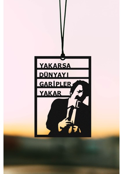 Metal Araba Süsü Müslüm Gürses Yakarsa Dünyayı Garipler Yakar Dikiz Aynası Süsü Erkek Hediyelik