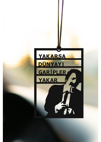 Metal Araba Süsü Müslüm Gürses Yakarsa Dünyayı Garipler Yakar Dikiz Aynası Süsü Erkek Hediyelik fiyatları