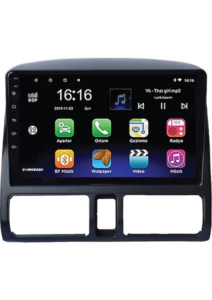 Honda Crv Android Multimedya Sistemi (2002-2005) 2 GB Ram 16 GB Hafıza 8 Çekirdek Necvox Evervox Brc