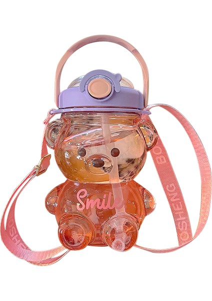 1400ML Pp Sızdırmaz Sevimli Su Matarası - Mor (Yurt Dışından)