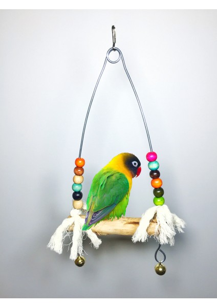 Muhabbet Kuşu Çanlı Doğal Salıncak