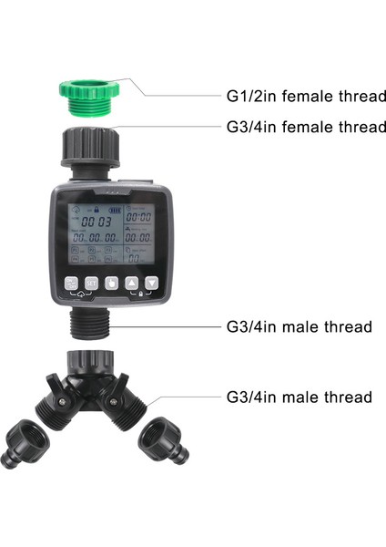 Yağmur Algılama LCD Ekran Bahçe Sulama Sulama Zamanlayıcısı (Yurt Dışından)