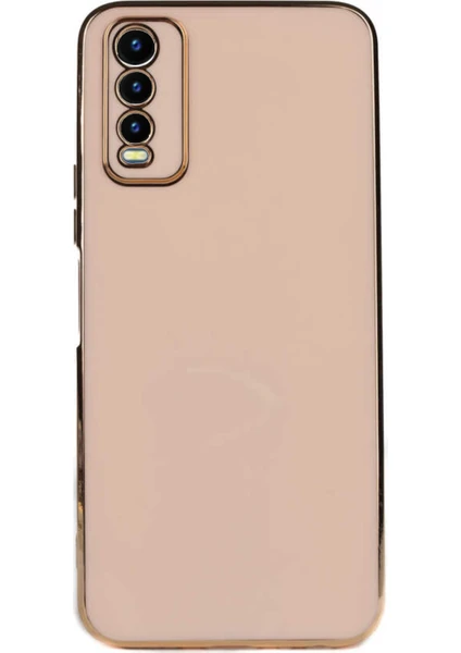 Kzy Vivo Y20S Kapak Kamera Korumalı Lazer Kesim Lüx Silikon Kılıf -  Rose Gold