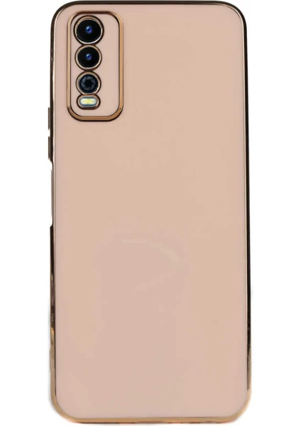 Kzy Vivo Y11S Kapak Kamera Korumalı Lazer Kesim Lüx Silikon Kılıf -  Rose Gold