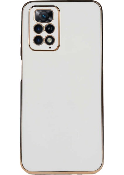 Xiaomi Redmi Note 11 Pro 5g Kapak Kamera Korumalı Lazer Kesim Lüx Silikon Kılıf -Beyaz