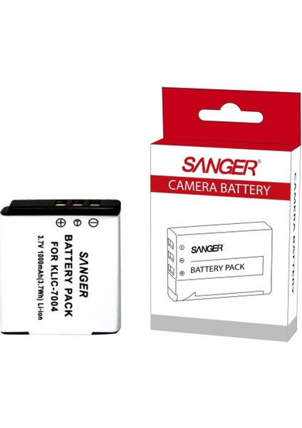 Kodak V1073 V1233 V1253 V1273 M1033 Için Sanger KLIC-7004 Batarya