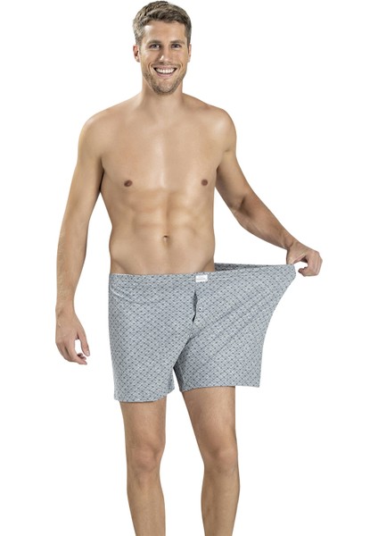 Erkek Çok Renkli Pamuklu Büyük Beden 3 Lü Boxer 184