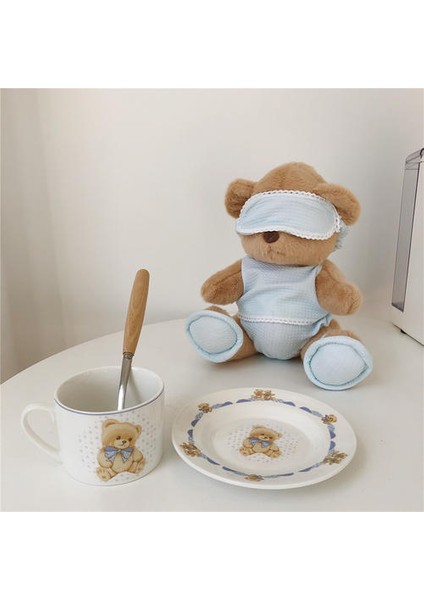 Çizgi film modern kahve fincanı sevimli seramik yeniden kullanılabilir öğleden sonra çay kahve fincanı eko dostu mutfak ürün kahve fincanı ve amp;Tabak (Yurt Dışından) fırsatları