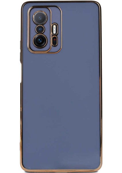 Xiaomi Mi 11T Pro 5g Kapak Kamera Korumalı Lazer Kesim Lüx Silikon Kılıf - Petrol Mavisi