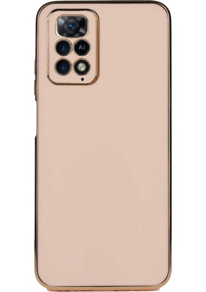 Xiaomi Redmi Note 11 Pro 5g Kapak Kamera Korumalı Lazer Kesim Lüx Silikon Kılıf - Rose Gold