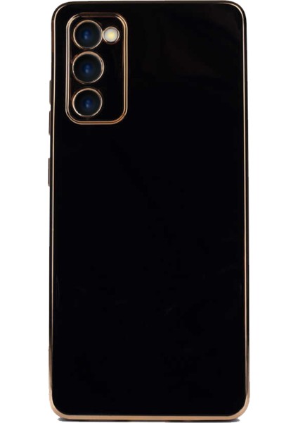 Caseart Samsung Galaxy A03S Kapak Kamera Korumalı Lazer Kesim Lüx Silikon Kılıf - Siyah