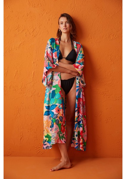 Çok Renkli Pearl Kimono