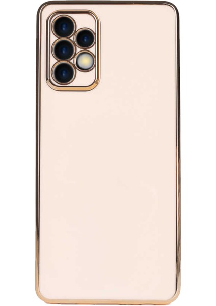 Samsung Galaxy 13 4g Kapak Kamera Korumalı Lazer Kesim Lüx Silikon Kılıf - Rose Gold