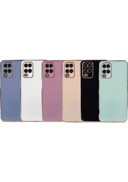 Oppo A54 4g ile Uyumlu Kapak Kamera Korumalı Lazer Kesim Lüx Silikon ile Uyumlu Kılıf - Rose Gold indirimleri