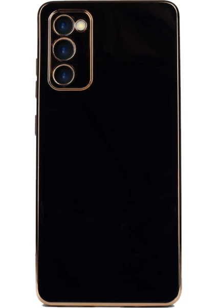 Case World Samsung Galaxy A03S ile Uyumlu Kapak Kamera Korumalı Lazer Kesim Lüx Silikon ile Uyumlu Kılıf - Siyah