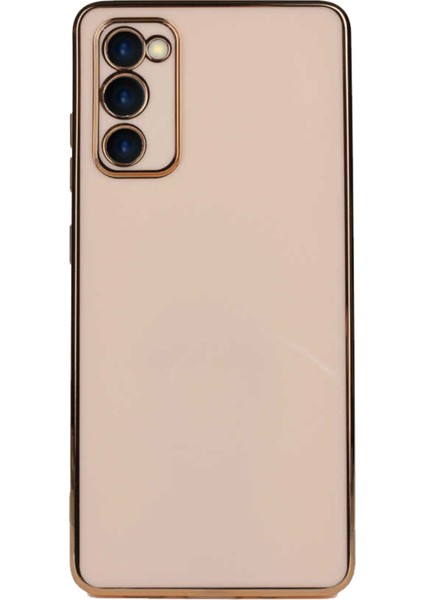 Samsung Galaxy A03S Kapak Kamera Korumalı Lazer Kesim Lüx Silikon Kılıf - Rose Gold