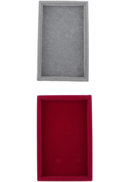 2x Zarif Kadife Istiflenebilir Takı Ekran Tepsisi Kolye Organizatörü (Yurt Dışından)