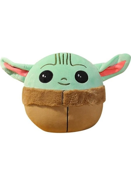 Ithal Ürün Kürklü Kumaş Baby Yoda Star Wars Mandalorian Bebek Yoda Figür Peluş Oyuncak 15 Cm.