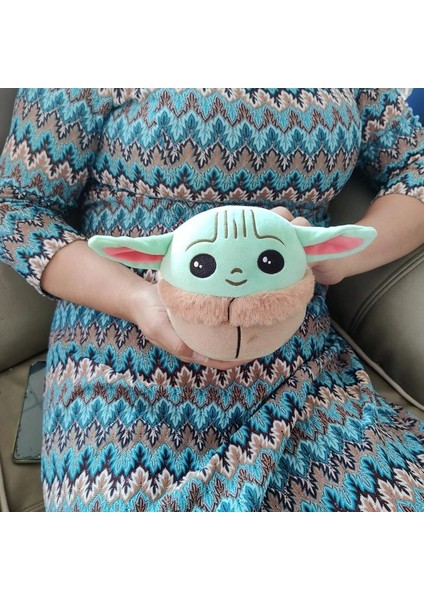 Ithal Ürün Kürklü Kumaş Baby Yoda Star Wars Mandalorian Bebek Yoda Figür Peluş Oyuncak 15 Cm.