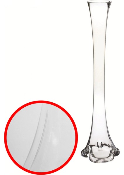 Lilac Home 40 cm Boyutunda Outlet Fil Ayağı Cam Vazo