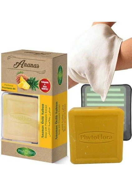 Ananas Özlü Sabun 125G (Kese ve Sabunluk Hediyeli)