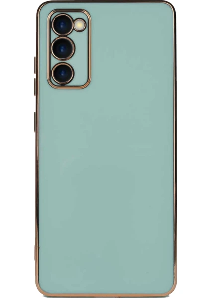 Case World Samsung Galaxy A03S ile Uyumlu Kapak Kamera Korumalı Lazer Kesim Lüx Silikon ile Uyumlu Kılıf - Turkuaz