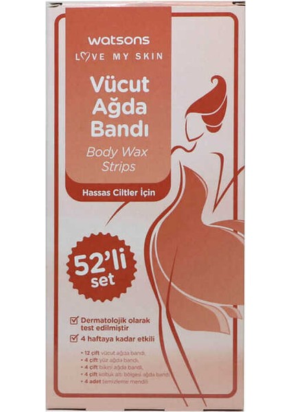 Karma Paket Hassas Cilt Ağda Bandı 52 Adet