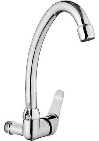 Duvardan Tek Su Çıkışlı Mutfak Lavabo Bataryası Musluğu