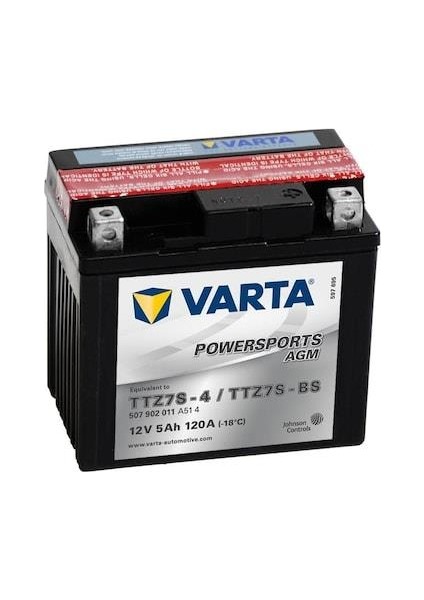 TTZ7S-BS 12V7AH Motosiklet Aküsü