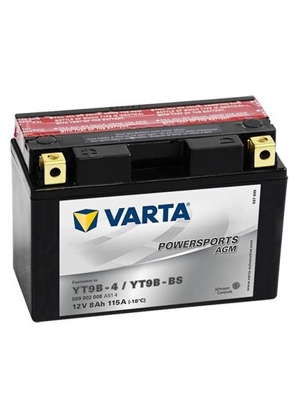 YT9B-BS 12V8AH Motosiklet Aküsü