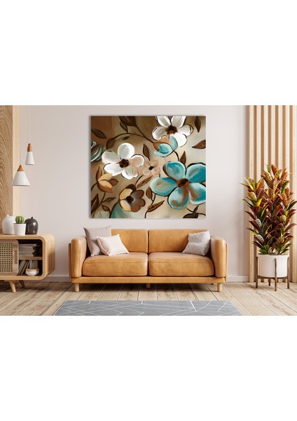 Dekoratif Çiçekler Kanvas Tablo