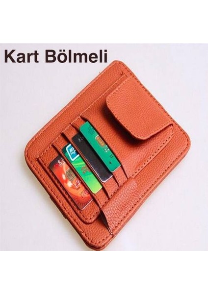 Suni Deri Araç Gözlük Tutucu ve Araç Kartlık Araç Cüzdanı Araç Organizeri Kart Düzenleyici indirimleri