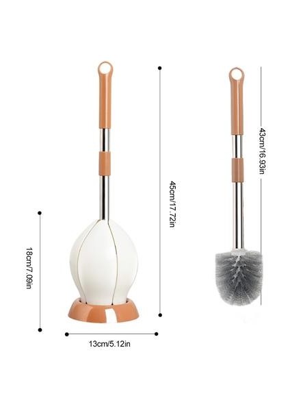Otomatik Kapanış Tuvalet Fırçası Seti Banyo ve Banyo Hiçbir Ölü Köşe Temizleme Fırçası Klozet Fırça ve Tutucu | Tuvalet Fırçası Tutucular (Yurt Dışından)
