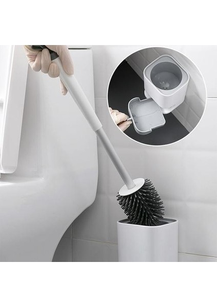 Tpr Tuvalet Fırçası Silikon Kafa Temizleme Fırçası Ev Duvara Monte Temizleme Aracı Tuvalet Banyo Aksesuarları Setleri Için | Tuvalet Fırçası Tutucular (Yurt Dışından)