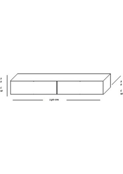 JOY Eko Tv Ünitesi Tv Sehpası Alt Modül Beyaz 140 Cm Mdf EKO TV ÜNİTESİ BEYAZ