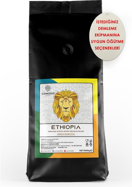 Etiyopya Premium Gold Selection Çekirdek Filtre Kahve 1000 gr