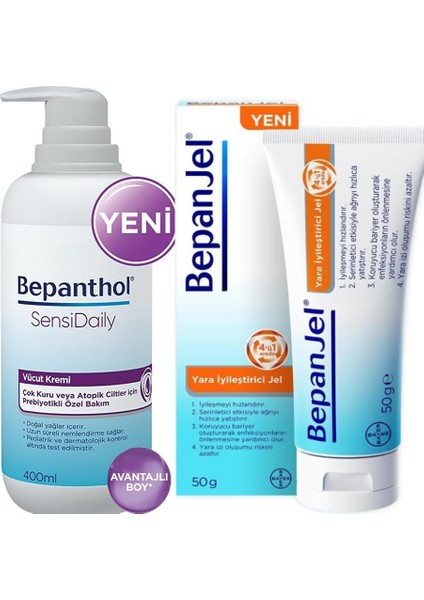 Sensidaily Pompalı Vücut Kremi 400 ml + Bepanjel Jel 50 gr