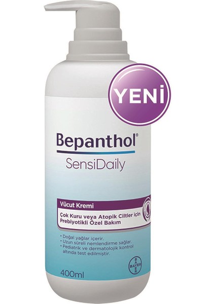 Sensidaily Pompalı Vücut Kremi 400 ml + Bepanjel Jel 50 gr